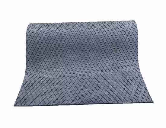 Hoja de revestimiento de polea de caucho con diseño de diamante resistente al desgaste para cinta transportadora