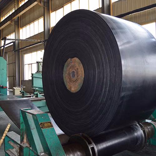 Cinta transportadora de caucho de nailon resistente para manejo de materiales