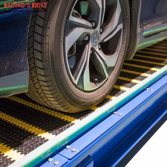 Cinta transportadora modular de plástico Hongsbelt Cinta transportadora modular para la industria del automóvil resistente