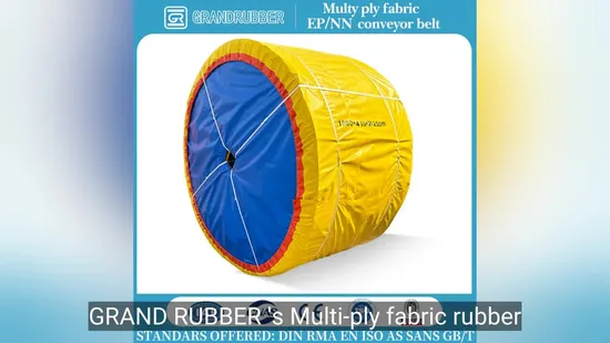 Cinta transportadora de goma de cable de acero resistente