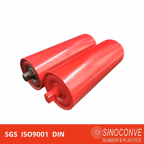 Sistemas transportadores de rodillos de acero estándar rojo para transportador de minería